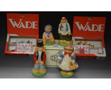 A set of four Wade blow-up models, The Straw Family, for Key Kollectables, limited edition, one boxed; a set of Wade Whimsiel