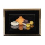 λ CARLOS LAHARRAGUE RODRIGUEZ-BAUZA (SPANISH 1936-2018), STILL LIFE WITH APPLES