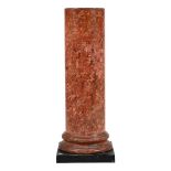 A SCAGLIOLA PEDESTAL COLUMN, LATE 19TH OR EARLY 20TH CENTURY