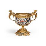 A JAPANESE IMARI PORCELAIN GILT-METAL MOUNTED BOWL, THE PORCELAIN CIRCA 1700