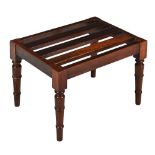 A WILLIAM IV SOLID MAHOGANY LUGGAGE STAND, CIRCA 1835