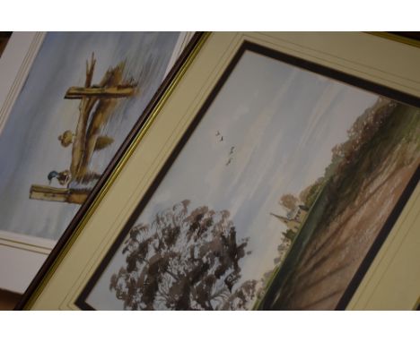 M Smith, (20th century), a watercolour, Masham, signed and dated (19)96, 26 x 35cm, mounted framed and glazed and R E Smith, 
