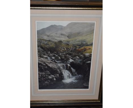 N A Hayes, (contemporary), after, a Ltd Ed print, Cascade Lingmell Bell Wasdale, signed and num 146/850, 51 x 37cm, mounted f