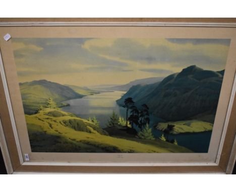 William Heaton Cooper, (1903-1995), after, a print, Ullswater, 60 x 85cm, mounted original framed and glazed, 75 x 100cm