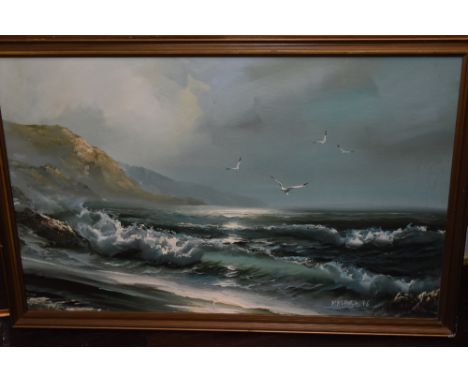 Masters, (20th century), an oil painting, Seascape, signed and dated (19)78, 54 x 85cm, framed, 62 x 93cm