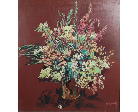 Marie HOWET (1897-1984) Large oil painting"bouquet of flowers"Sizes: Cadre H=1030mm L=1000mm Huile H=860mm L=800mmWeight (K):
