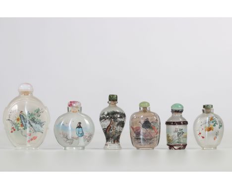 China set of glass snuffboxesRegion: CHINASizes: H= de 70 a 100mmWeight (K): 0,403kgCondition: at first glance - good conditi