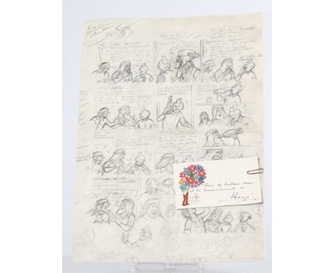 Herge tintin best wishesSizes: L=440mm l=290mmWeight (K): 0,02kgCondition: at first glance - good condition - no restoration 