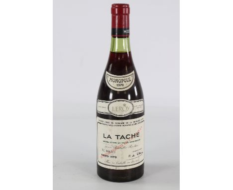 1 bottle LA TÂCHE GRAND CRU DOMAINE DE LA ROMANeE-CONTI 1970 (RED)Sizes: 75clWeight (K): 1kgCondition: (correct capsule, labe