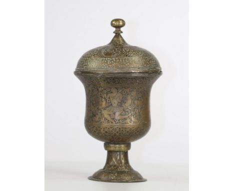 Islamic Art, Ottoman Openwork Brass Covered VaseSizes: H=290mm D=150mmWeight (K): 0,925kgCondition: at first glance - good co