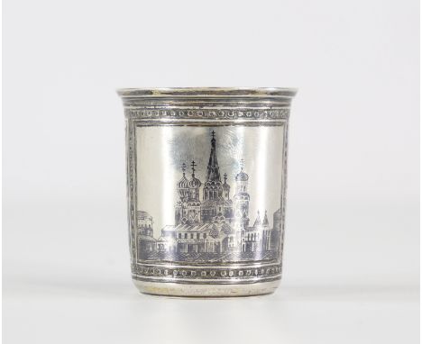 Russia silver goblet dated 1877 very fine carving hallmarksSizes: H=50mm D=40mmWeight (K): 0,038kgCondition: at first glance 