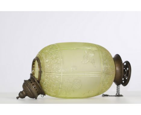 Baccarat, Japanese-style pressed molded glass lantern, France, circa 1880Sizes: H=400mm D=200mmWeight (K): 1,285kgCondition: 