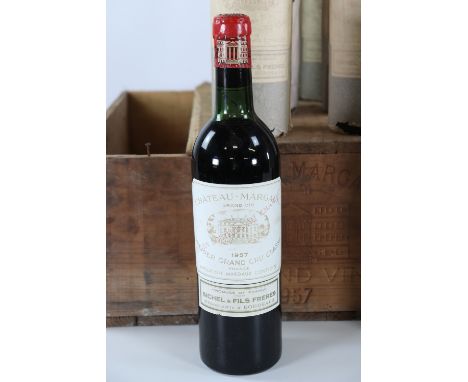 12 bottles of chateau MARGAUX 1er grand cru Classe - 1957 - red - 11 bottles in packaging, 1 not in packagingSizes: 75clWeigh