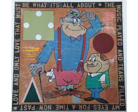 Painting - Spiller -David - Magilla gorilla and Mr. Pebbles - 1995 - Cotthem Gallery (Knokke - H. Van Impe) - 183cmx183cmSize
