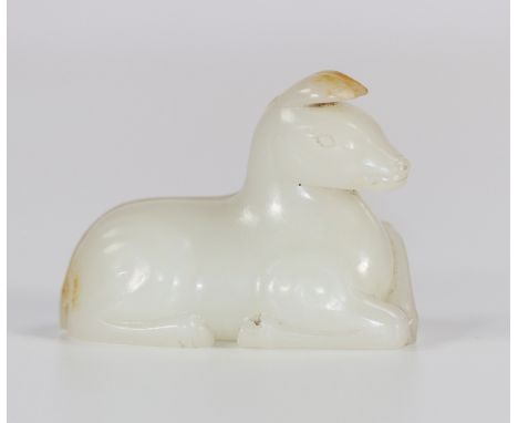 Agenoulile horse pendant in jade, China Qing periodRegion: CHINASizes: H=52mm L=70mmWeight (K): 0,13kgCondition: at first gla