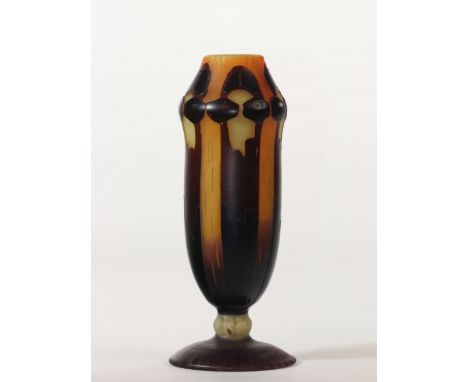Schneider Art Deco free standing vase with acidSizes: H=200mm Base D=80mm Col D=40mmWeight (K): 0,46kgCondition: at first gla