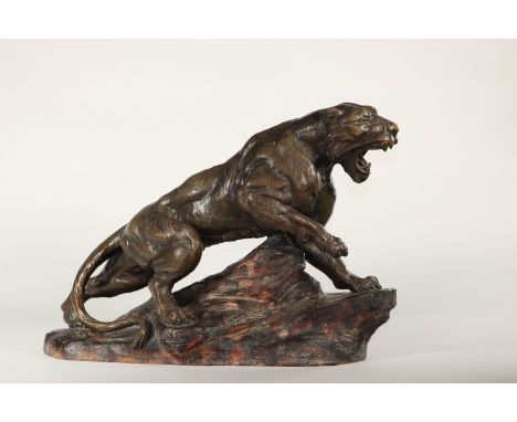 A Fagotto terracotta sculpture"The lioness"Sizes: H=380mm L=550mmWeight (K): 6,6kgCondition: at first glance - good condition