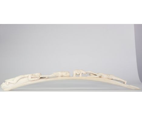 Africa beautiful hunter sculpture collected early 20th centurySizes: L=800mmWeight (K): 1,55kgCondition: At first glance - no