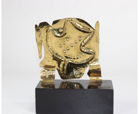 After Lucio Fontana (1899-1968) Space Concetto Performed in 1959 Signed “L. Fontana"Sizes: H=200mm L=160mmWeight (K): 0,43kgC
