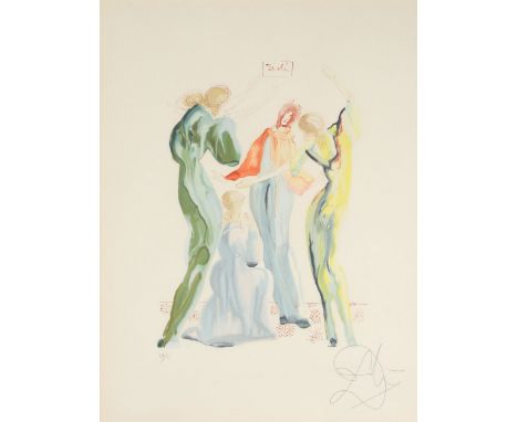 Salvador Dali La Danse 1960 Color lithograph on arches vellum Signed in the plateSizes: H=710mm l=550mmWeight (K): 3,7kgCondi