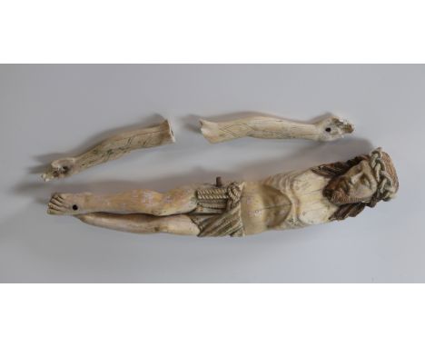 Statuette of Christ on the Cross Goa, Indo-Portuguese work - 17th centurySizes: H=290mmWeight (K): 0,49kgCondition: At first 