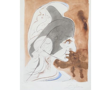 Salvador DALI (1904-1989) Condottiere from 1975 ref Michler / Löpsinger 763Sizes: Cadre H=1050mm  L=820mm Lithographie H=730m