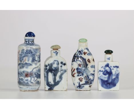 China set of blanc bleu snuffboxesRegion: CHINASizes: H= de 60 a 90mmWeight (K): 0,175kgCondition: at first glance - good con