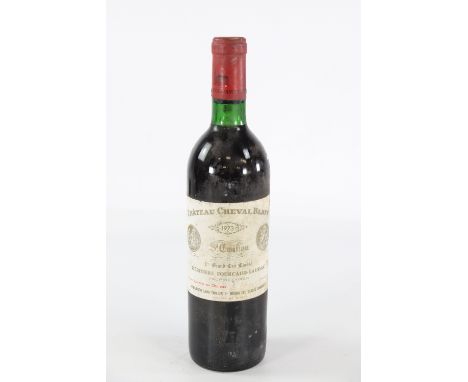 1 bottle of Chateau Cheval Blanc (Fourcaud Laussac) St Emilion Grand Cru Classe A - 1973Sizes: 75clWeight (K): 1kgCondition: 