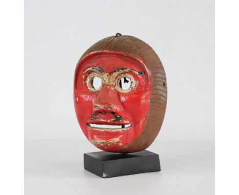 Traditional dance mask from South Mexico or Guatemala, 19th C.Sizes: H=220mm L=100mm l=100mmWeight (K): 0,365kgCondition: At 