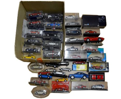 Die-cast model vehicles, thirty-nine including Solido ref. 1801 Maserati Indy 1970; Revell Alfa Romeo 156 Superturismo 1999; 