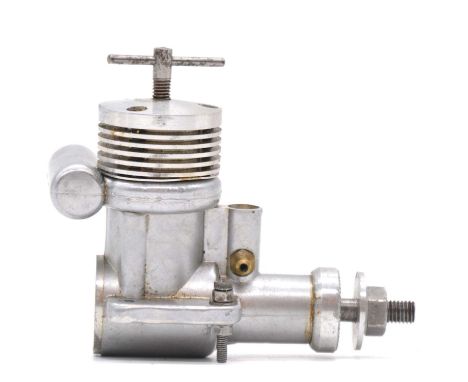 Two British aero model aircraft engines, including Phil Cox twin BB 0.9cc diesel engine; P.A.W. '249-DS' 2.5cc diesel engine,
