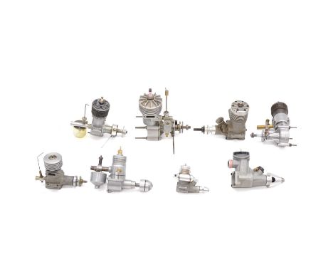 Eight spark ignition and glow aero model aircraft enginesQty: 8