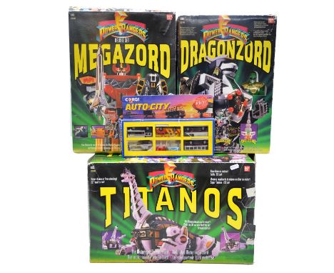 Ban Dai 'Power Rangers' toys, three including ref. 2270 'Dragonzord' with green ranger model; ref. 2240 'Titanos'; ref. 2260 