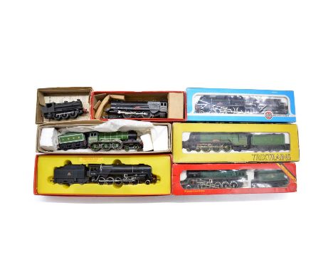 Seven OO gauge model railway steam locomotives, including Triang ref.R50 BR 4-6-2 Princess class 'Princess Elizabeth' steam l