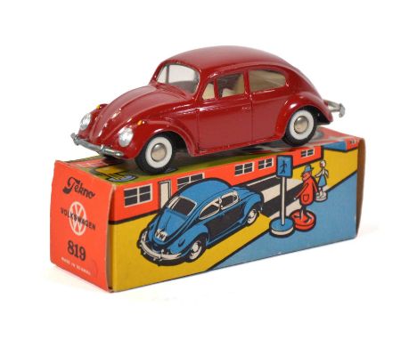 Tekno model 816 Volkswagen Saloon Beetle, red body, boxed.