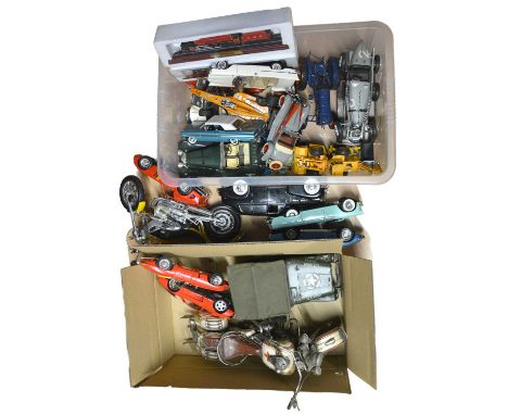 Twenty-five die-cast and resin model vehicles, including Burago, Revell, Marklin Metall, and others, looseQty: 25