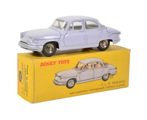 Dinky Toys die-cast model vehicle, model 547 P.L.17 Panhard, lilac body, boxed, French.