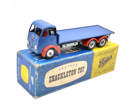Shackleton Toy model Foden F.G.6 6-wheel standard platform vehicle, blue body with red wheel guards, with booklet, tools, ori