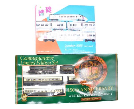 Hornby OO gauge model railway locomotive sets, two including ref. R2961 'London 2012 train pack', with class 395 DPT 1 motori