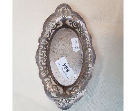 A hallmarked silver bonbon dish. 