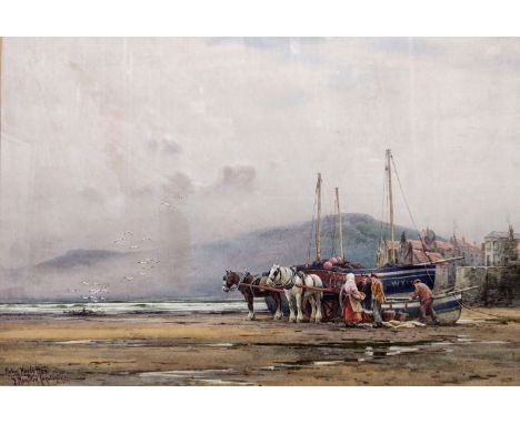 George Hamilton Constantine (British, 1878-1967), 'Robin Hoods Bay', watercolour, 53cm x 35.5cm, signed and titled to lower l