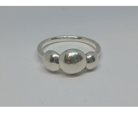A Pandora silver ring, size T/U.