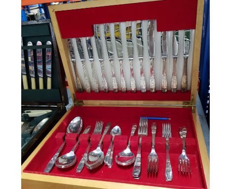 A mid 20th century canteen of silver plated cutlery, 44 pieces by Cooper Brothers, Sheffield.