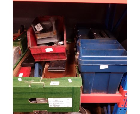 A tool box containing tools and a box of engineering tools and instruments. 