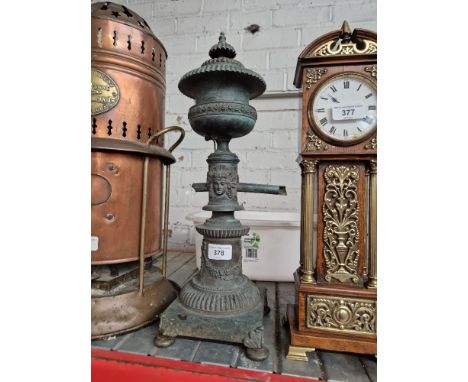 A 19thc century Regency period bronze Argand lamp, height 46cm.