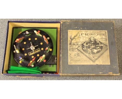 A vintage boxed Electrolette horse racing game by Jaques & Son and a tin horse racing game