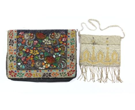 2 vintage beaded purses