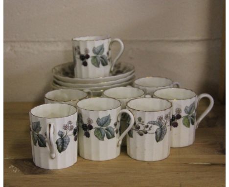 A Royal Worcester Lavinia pattern coffee set