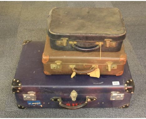 3 items of vintage luggage