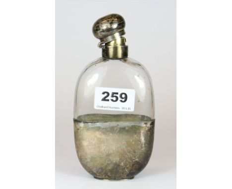 A hallmarked silver hip flask Birmingham circa 1903